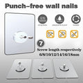 10X Punch-Free Adhesive Wall Hanging Hooks - 8mm
