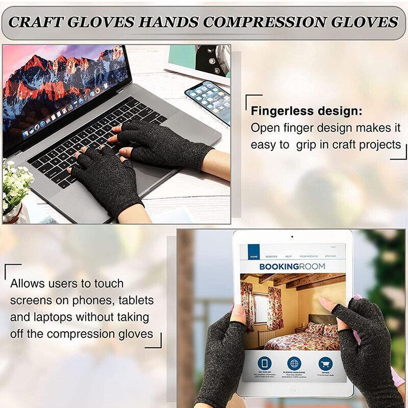 Arthritis Gloves Compression Joint Finger Pain Relief Hand Wrist Support Brace - S