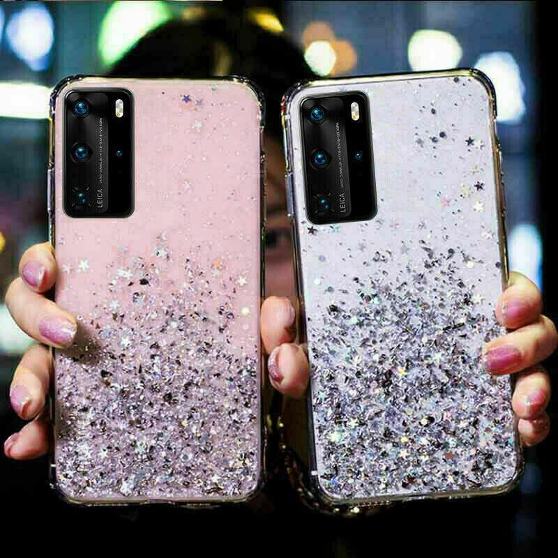 For Samsung Galaxy S20 FE S21 Ultra S20 Shockproof Bling Glitter Soft Case Pink - For Samsung S21/S30