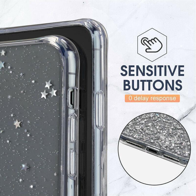 For Samsung Galaxy S20 FE S21 Ultra S20 Shockproof Bling Glitter Soft Case Pink - For Samsung S8+