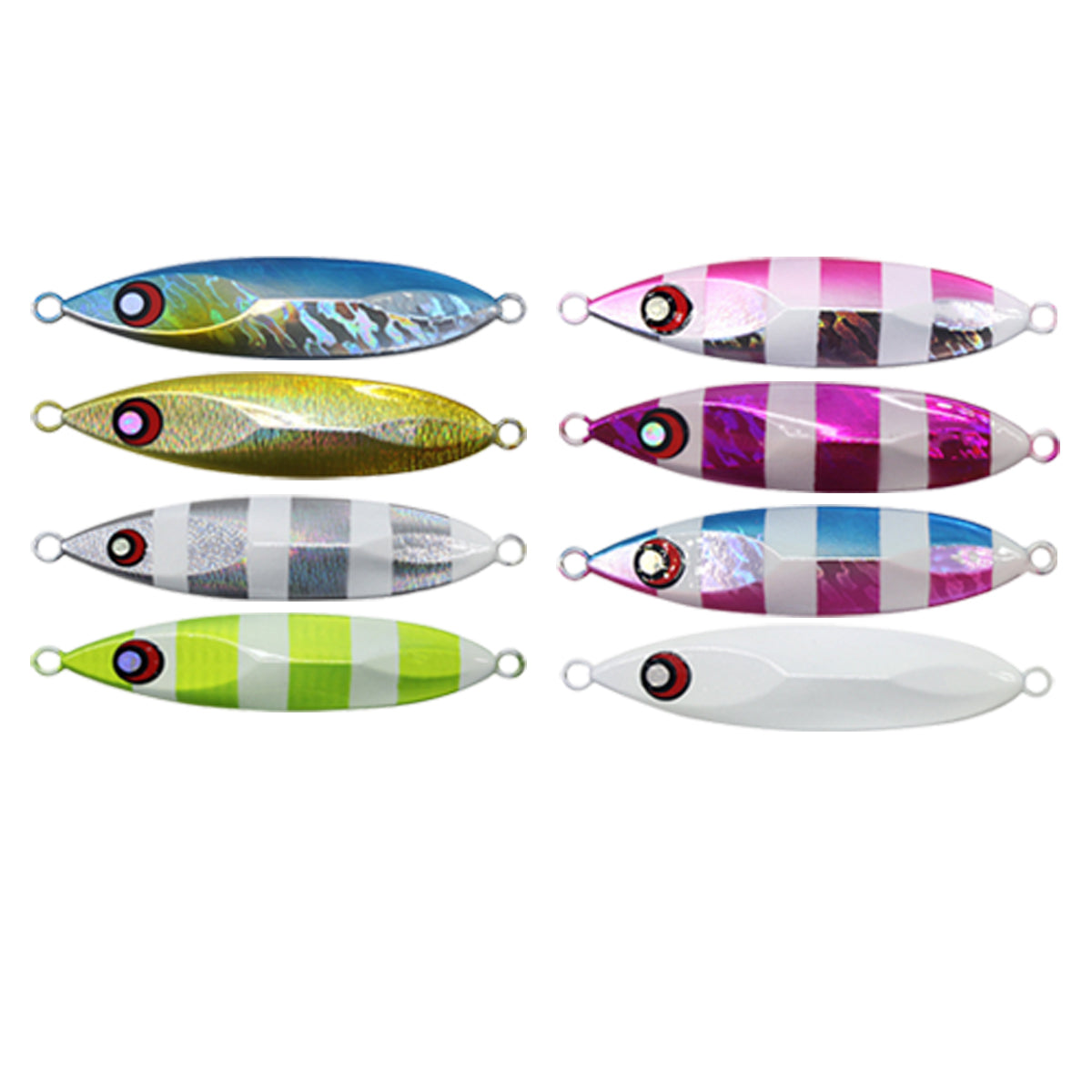 Fishing Lure Bait Set 8pcs Conical Boat Tackle Artificial Hard Bait Accessories - 100g