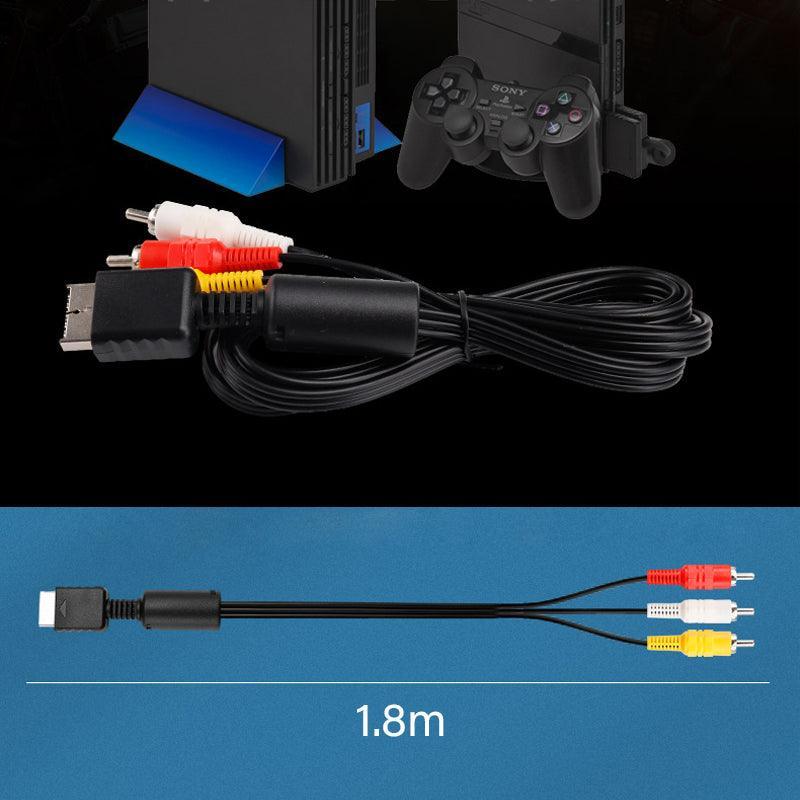 2PCS 1.8M RCA AV Cable for Sony PlayStation PS1 PS2 PS3 Audio Video Cord