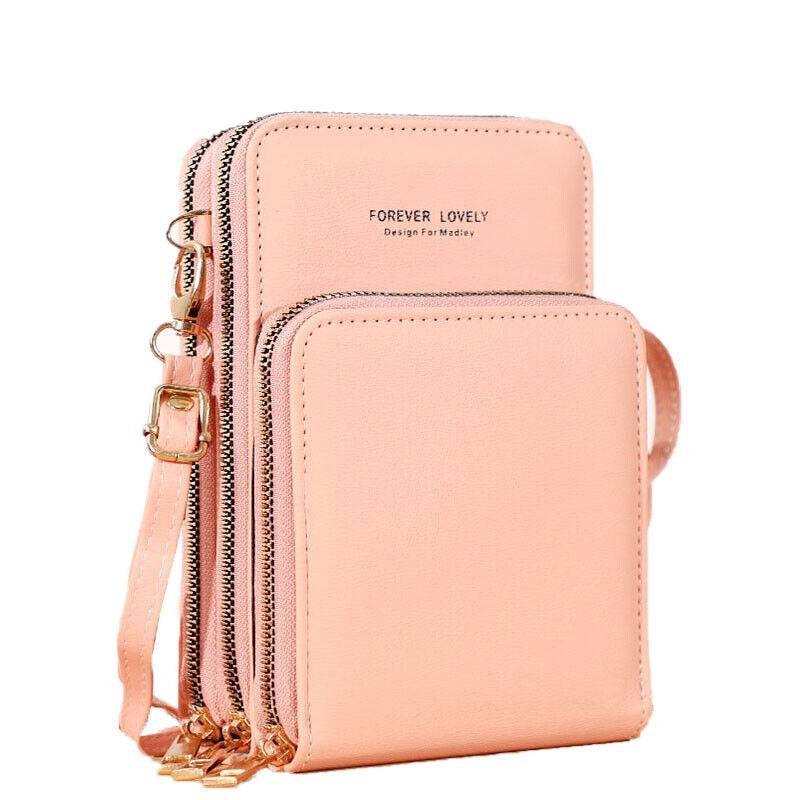 Women Crossbody Phone Purse Touch Screen Bag Rfid Blocking Wallet Shoulder Strap - Dark Green