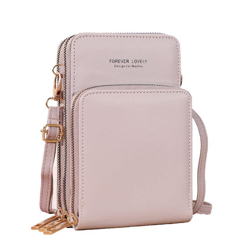 Women Crossbody Phone Purse Touch Screen Bag Rfid Blocking Wallet Shoulder Strap - Dark Green