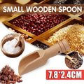 Mini Wooden Scoop Small Kitchen Spoon for Salt Sugar Coffee Spice Tea - 1PC