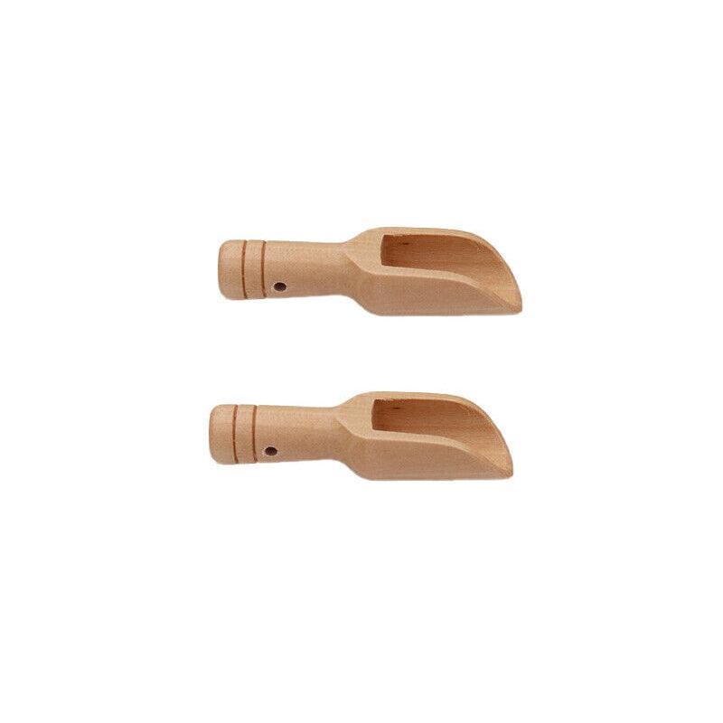 Mini Wooden Scoop Small Kitchen Spoon for Salt Sugar Coffee Spice Tea - 1PC