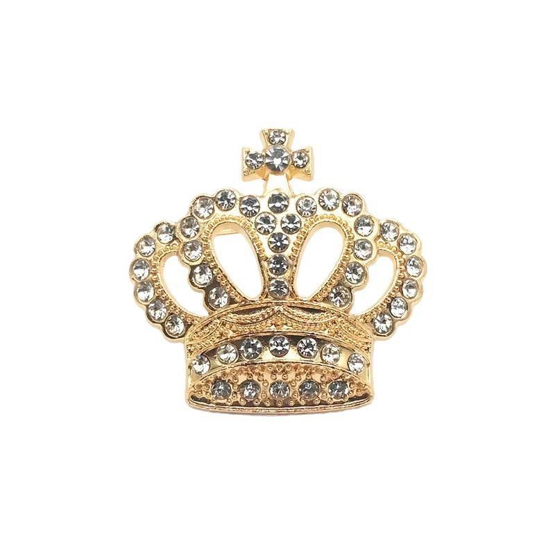 Small Crown Brooch Accessory Fashion Corsage Pin Jewelry Women Men Gift - 1# Gold