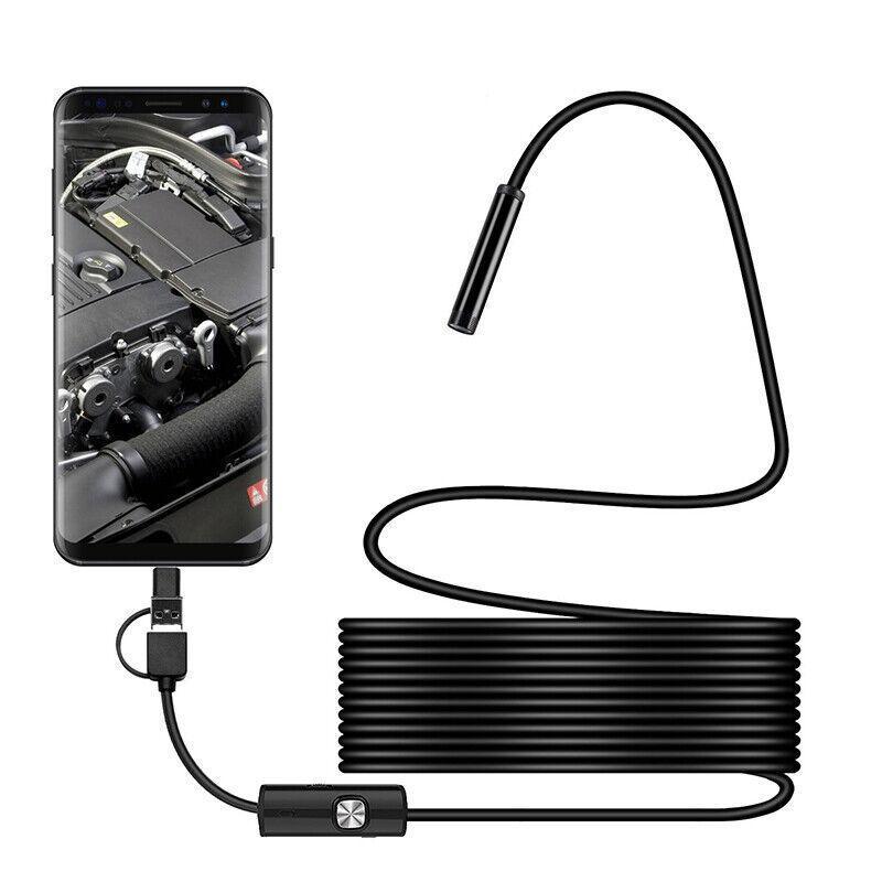 Waterproof Hd Endoscope Usb Type-C Borescope Inspection Snake Camera For Android - 2M