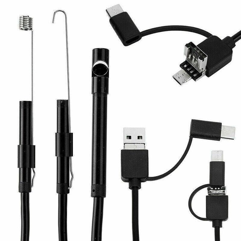 Waterproof Hd Endoscope Usb Type-C Borescope Inspection Snake Camera For Android - 5M