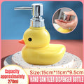 Cartoon Yellow Duck Ceramic Hand Sanitizer Lotion Bottle Press Dispenser Pump