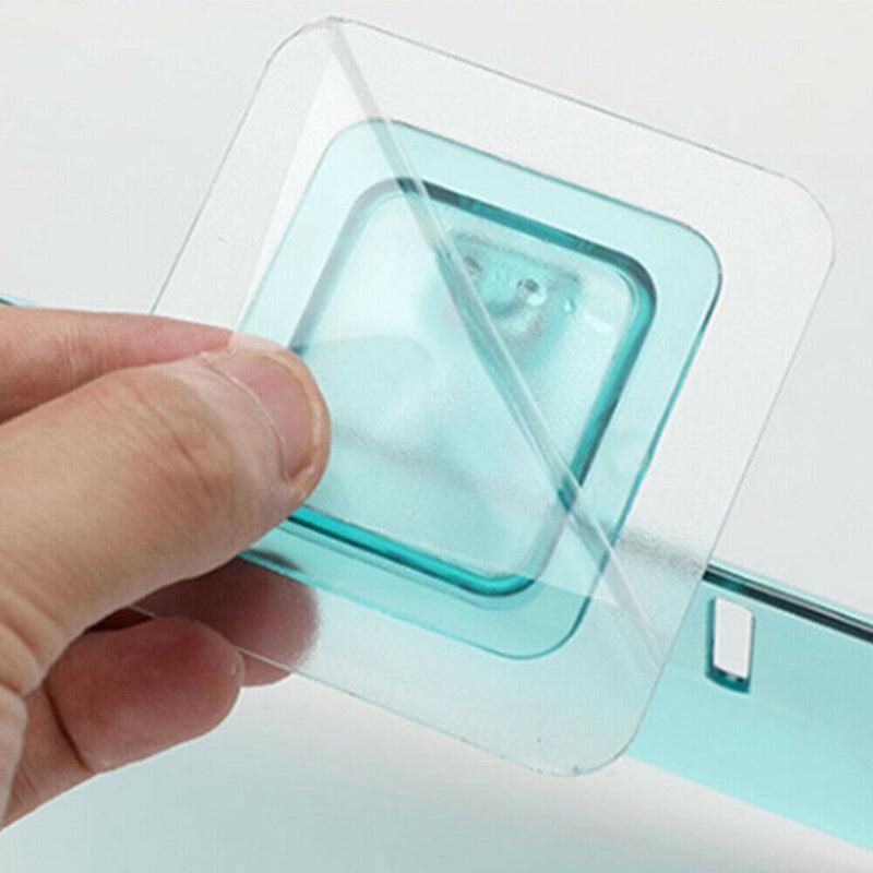 Bathroom Waterfall Tray Holder Soaps Plate Suction Case Containers Dish Storage - White