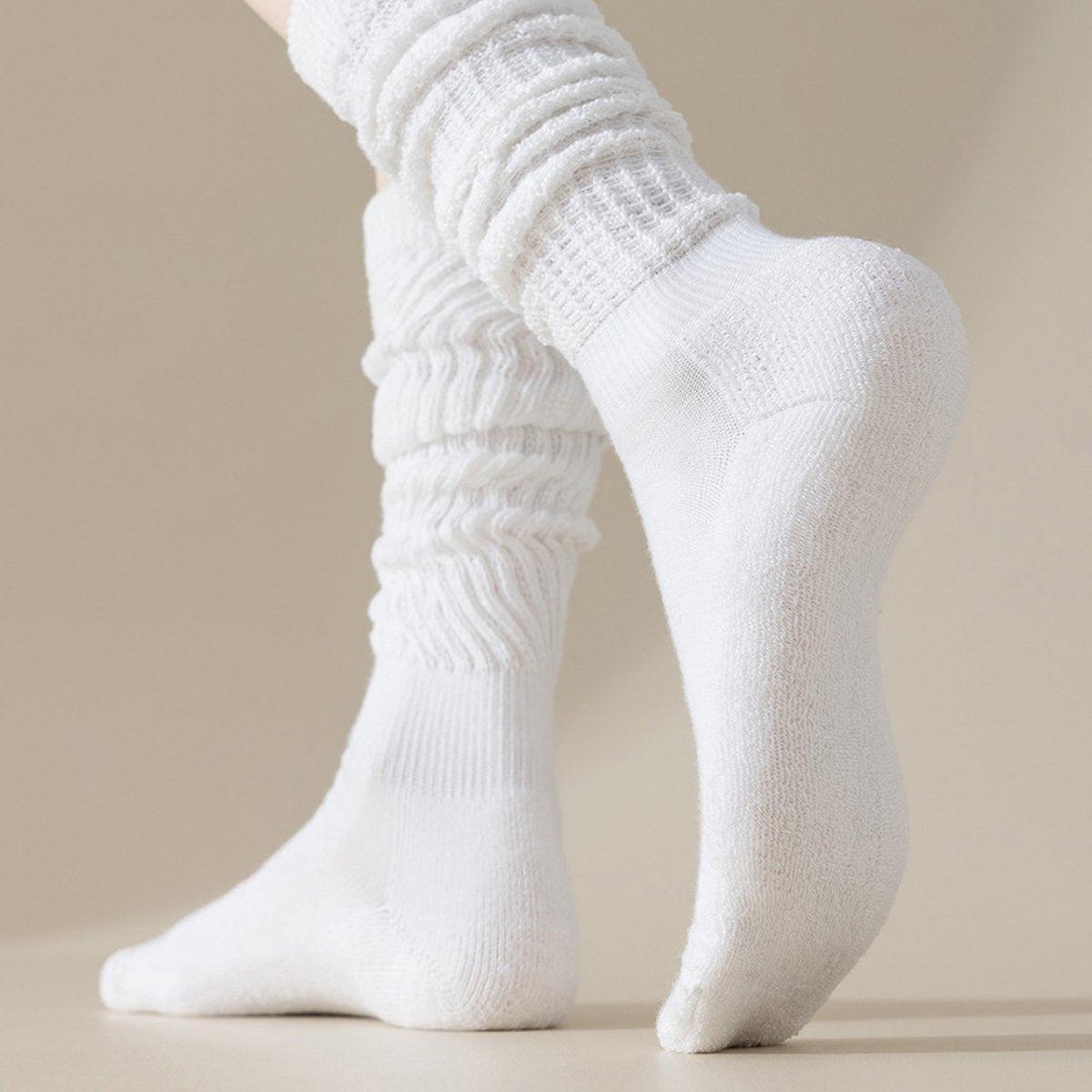 3Pairs Warm Calf Socks Stack Stockings Winter Fall Over Knee High Thick Socks Set - Grey