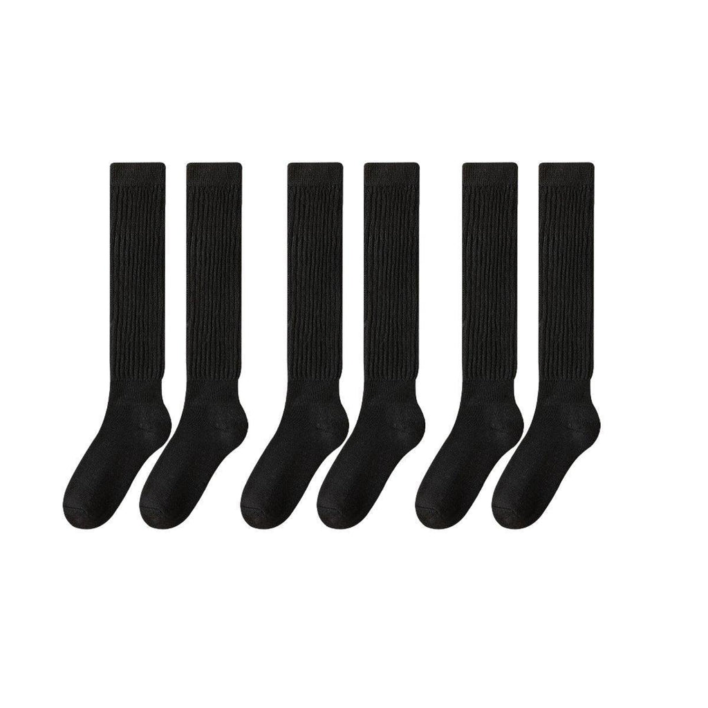 3Pairs Warm Calf Socks Stack Stockings Winter Fall Over Knee High Thick Socks Set - Grey