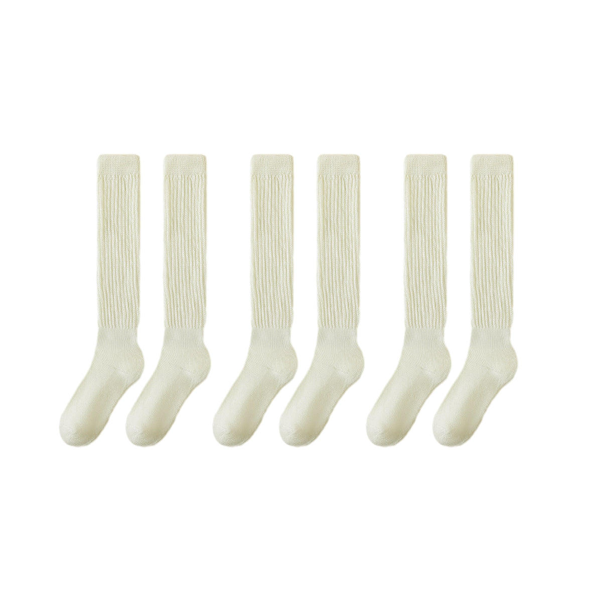 3Pairs Warm Calf Socks Stack Stockings Winter Fall Over Knee High Thick Socks Set - Khaki