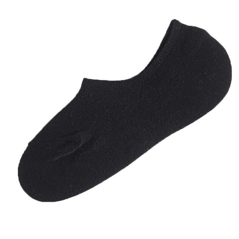 5 Pairs No Show Liner Socks Non Slip Cotton Low Cut Invisible Unisex Footies - Dark Grey
