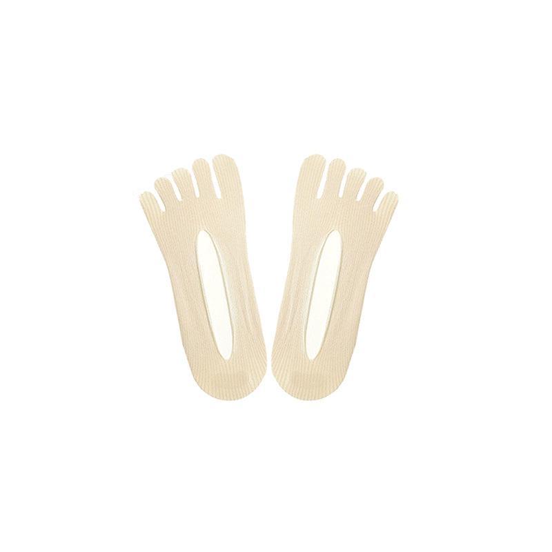 Five Finger Toe Socks Women Invisible Ankle Cut No Show Liner Low Cut Packs - Black 1 Pair