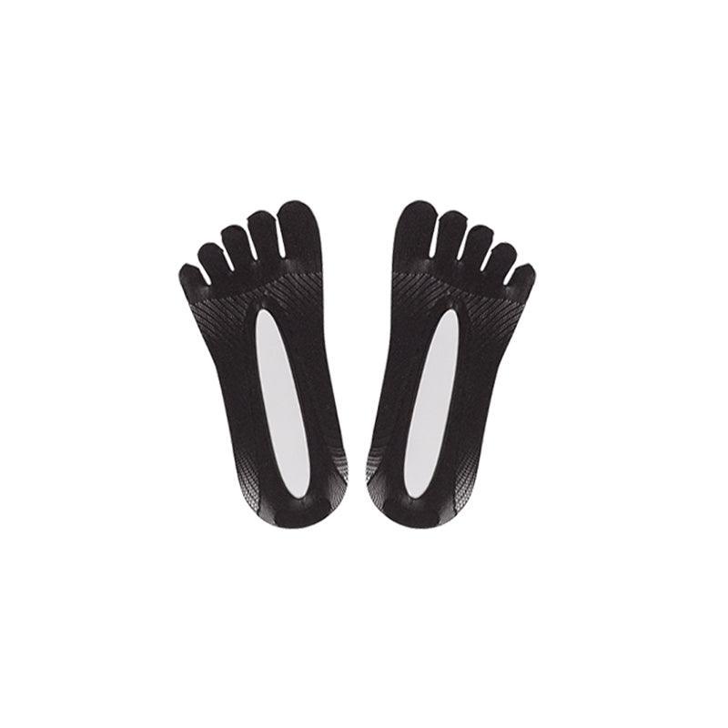 Five Finger Toe Socks Women Invisible Ankle Cut No Show Liner Low Cut Packs - Black 3 Pairs