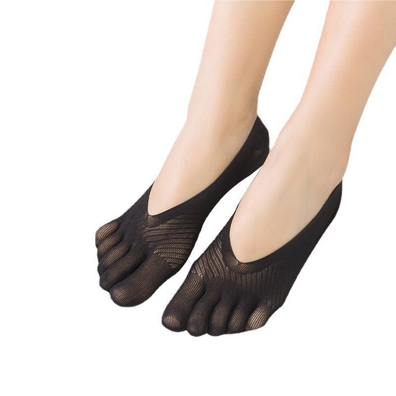 Five Finger Toe Socks Women Invisible Ankle Cut No Show Liner Low Cut Packs - Skin 1 Pair
