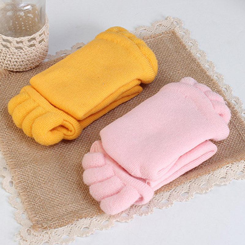 1 Pair Yoga Massage Socks Toe Separator Foot Alignment & Pain Relief - Pink