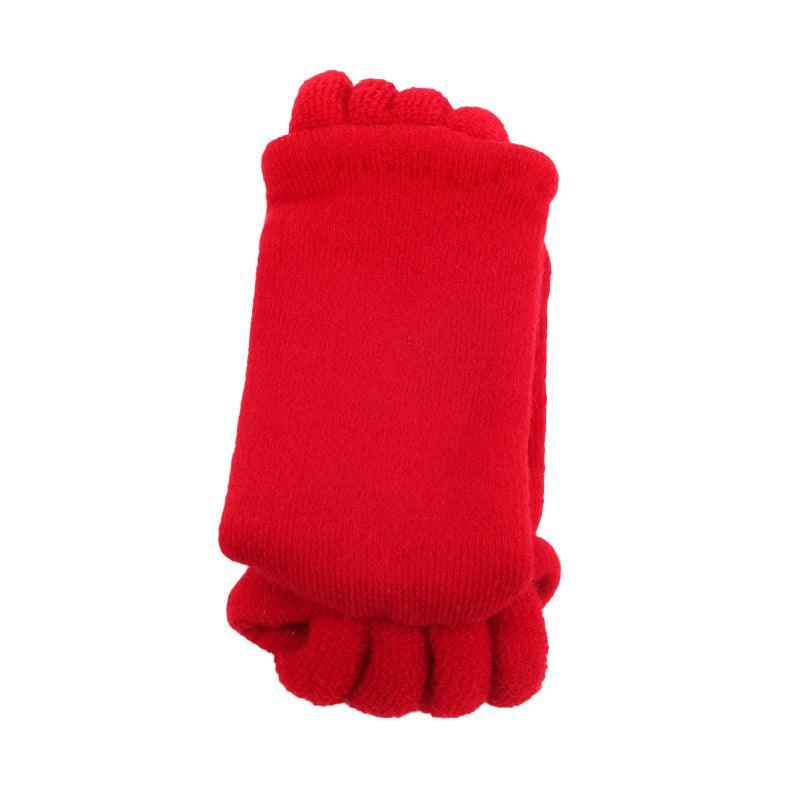 1 Pair Yoga Massage Socks Toe Separator Foot Alignment & Pain Relief - Rose Red