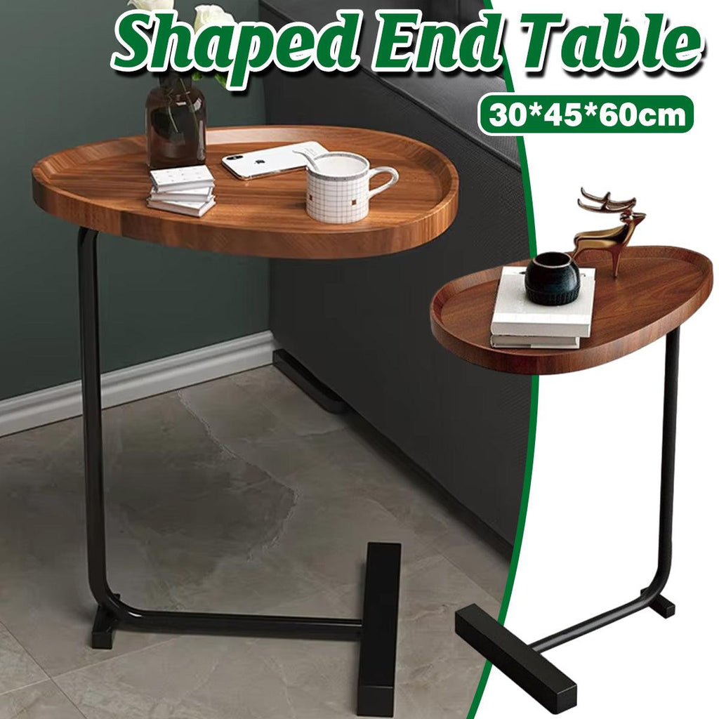 Fashion Snack Side Table C Shaped End Table for Sofa Couch Bed Small Living Room