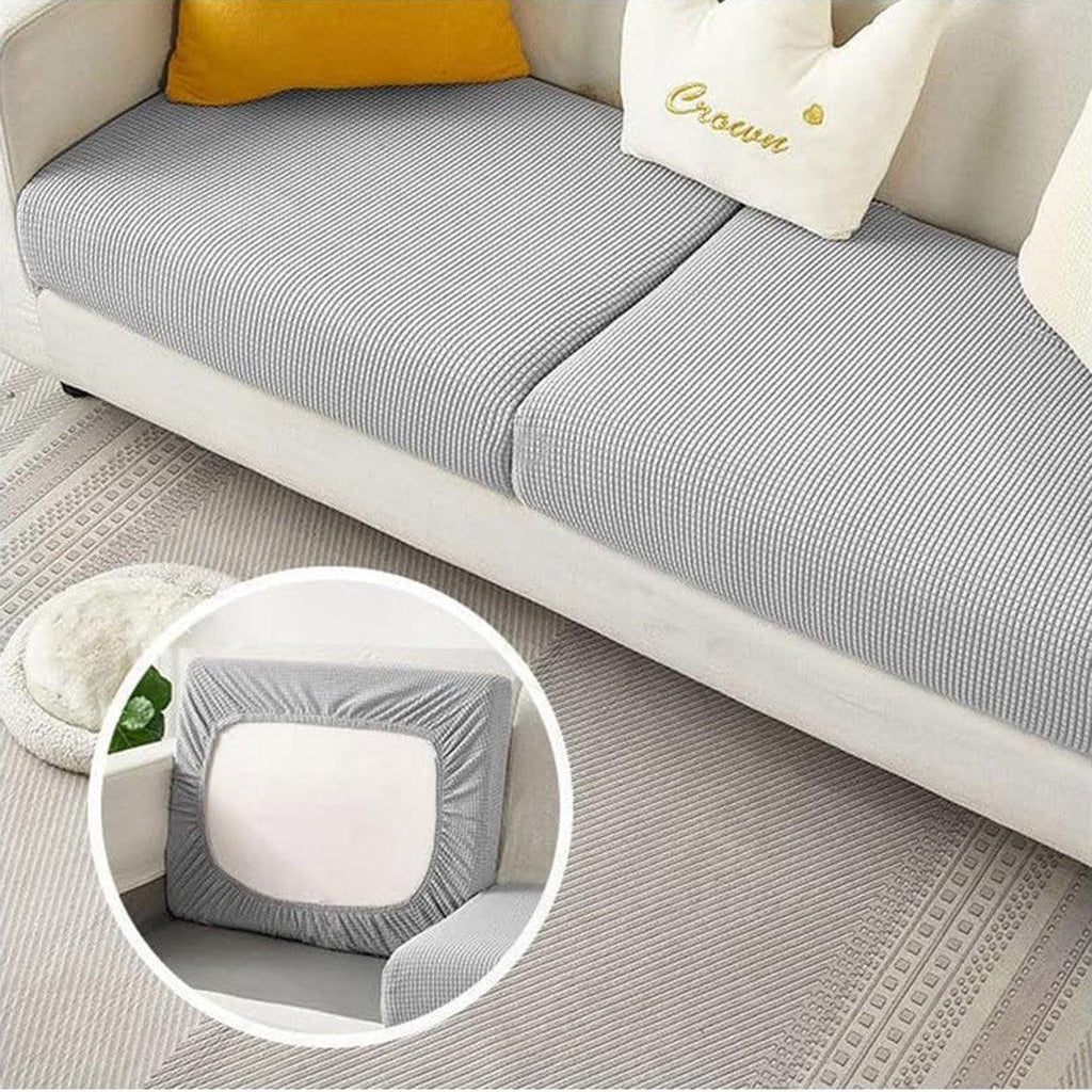 Stretch Sofa Slipcover 4 Seasons Universal Couch Protector Elastic Fabric Cover - Double-Black