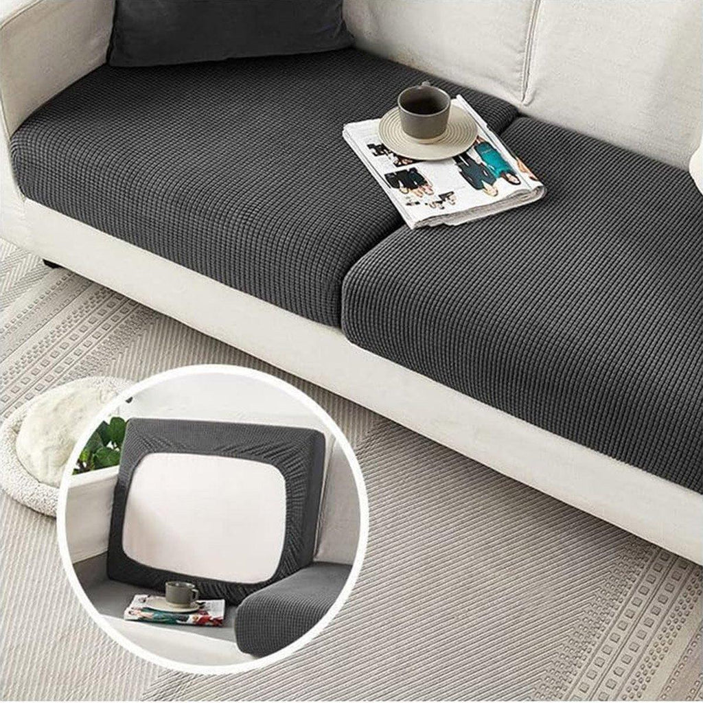 Stretch Sofa Slipcover 4 Seasons Universal Couch Protector Elastic Fabric Cover - Single-Dark-Grey