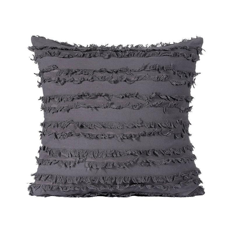 Boho Tassel Fringe Striped Cushion Cover Soft Home Decor Sofa Throw Pillow Case - Green