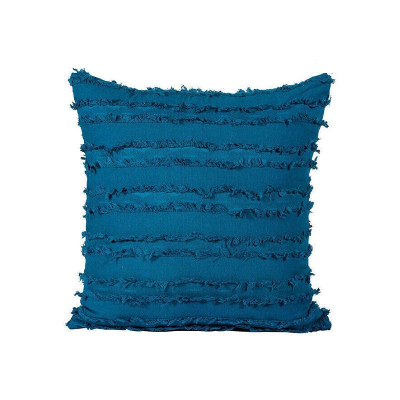 Boho Tassel Fringe Striped Cushion Cover Soft Home Decor Sofa Throw Pillow Case - Khaki