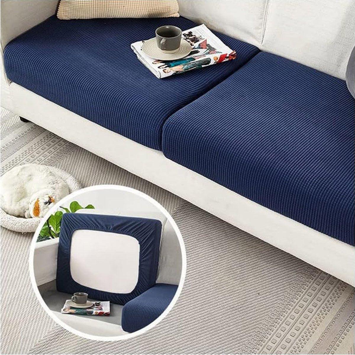 Stretch Sofa Slipcover 4 Seasons Universal Couch Protector Elastic Fabric Cover - Single-Light-Grey
