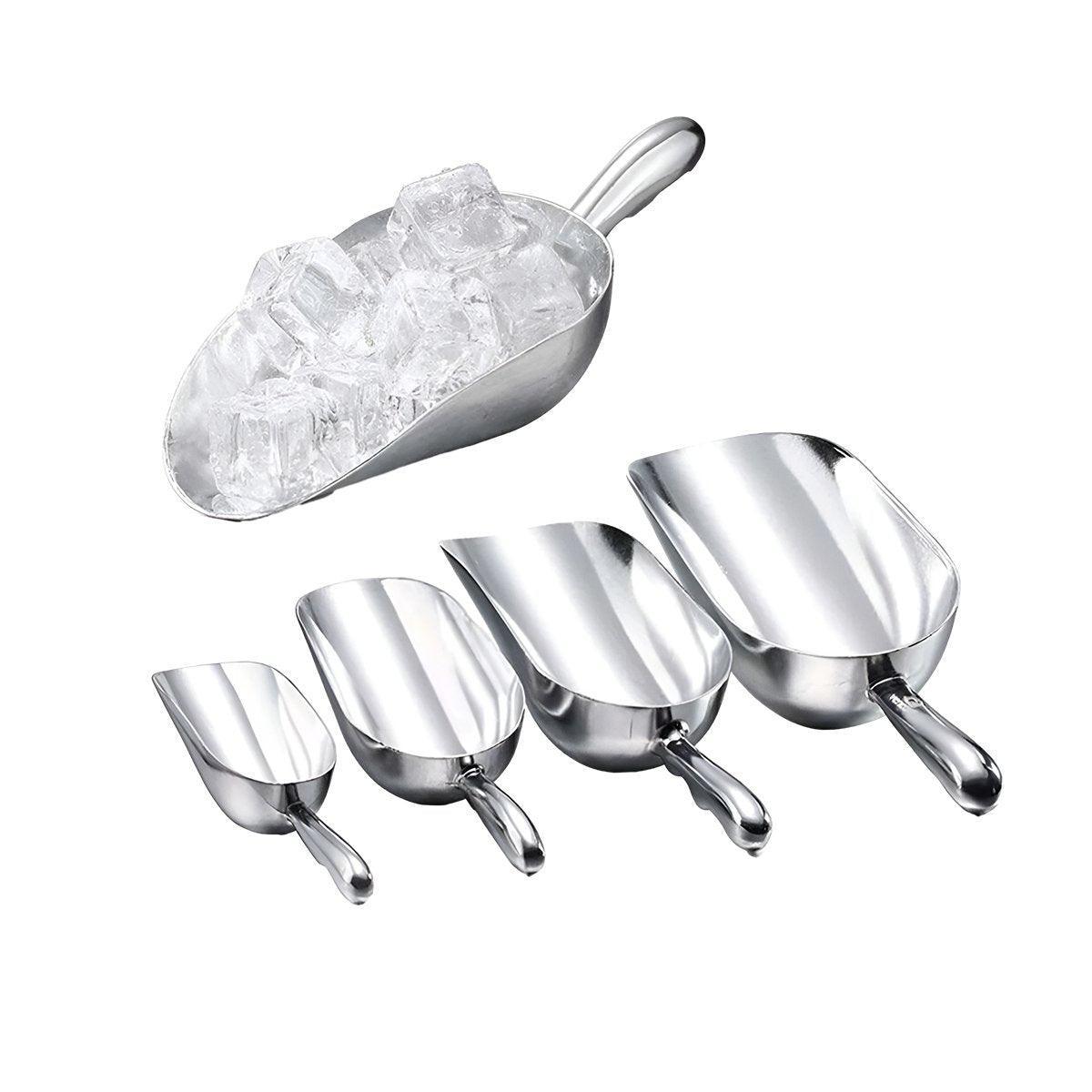 4 Sizes Aluminum Alloy Ice Shovel Flour Rice Scoop Multipurpose Kitchen Tool - XL