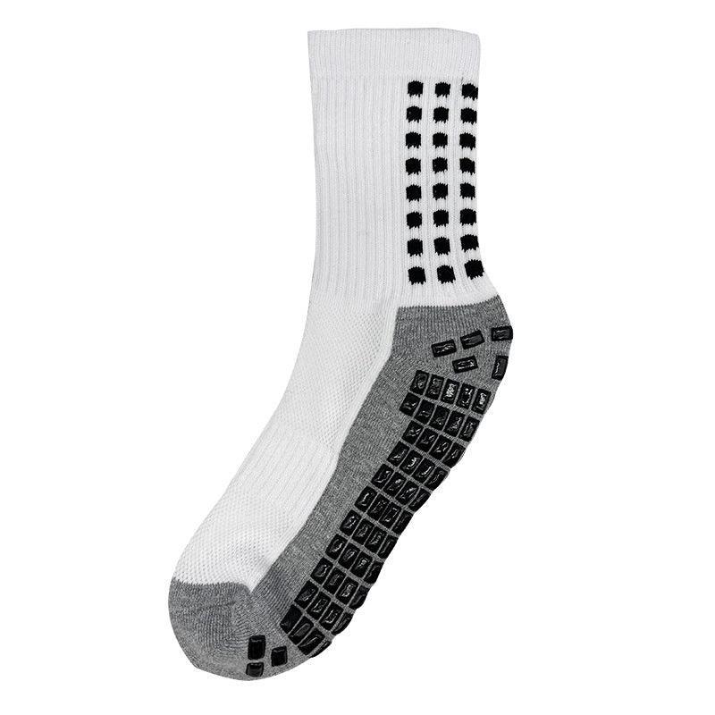 Anti-Slip Sports Socks with PVC Grip Dots for Soccer Basketball and Training Use - Blue