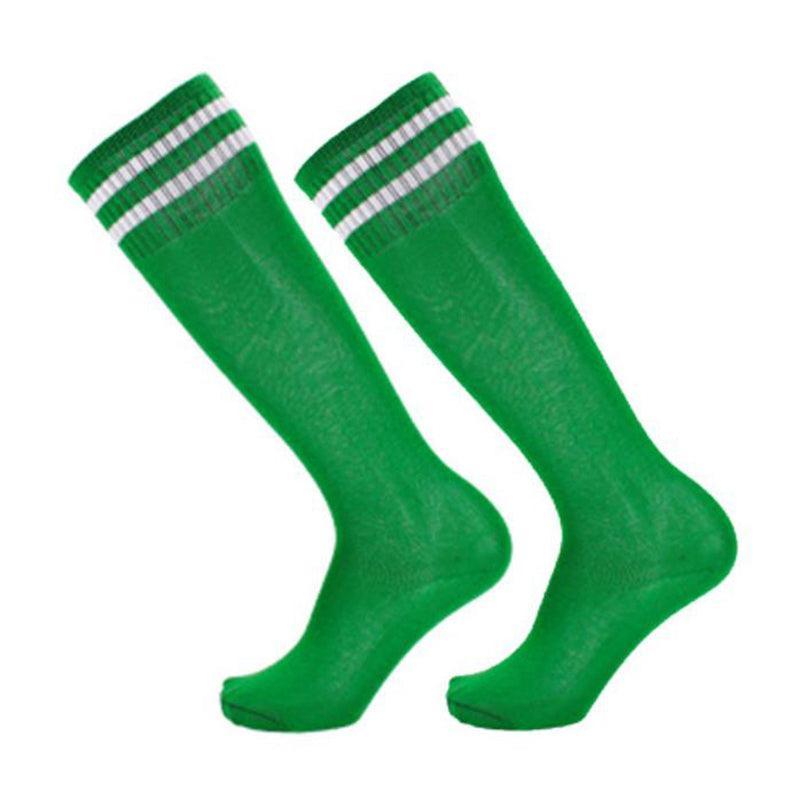 Mens Womens Sports Breathable Tube Long High Socks Knee Warm Casual Footy Soccer - Orange