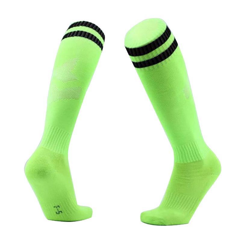 Mens Womens Sports Breathable Tube Long High Socks Knee Warm Casual Footy Soccer - Rose Red