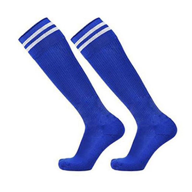 Mens Womens Sports Breathable Tube Long High Socks Knee Warm Casual Footy Soccer - Rose Red