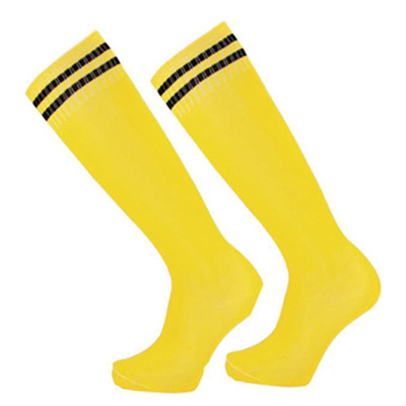 Mens Womens Sports Breathable Tube Long High Socks Knee Warm Casual Footy Soccer - Rose Red