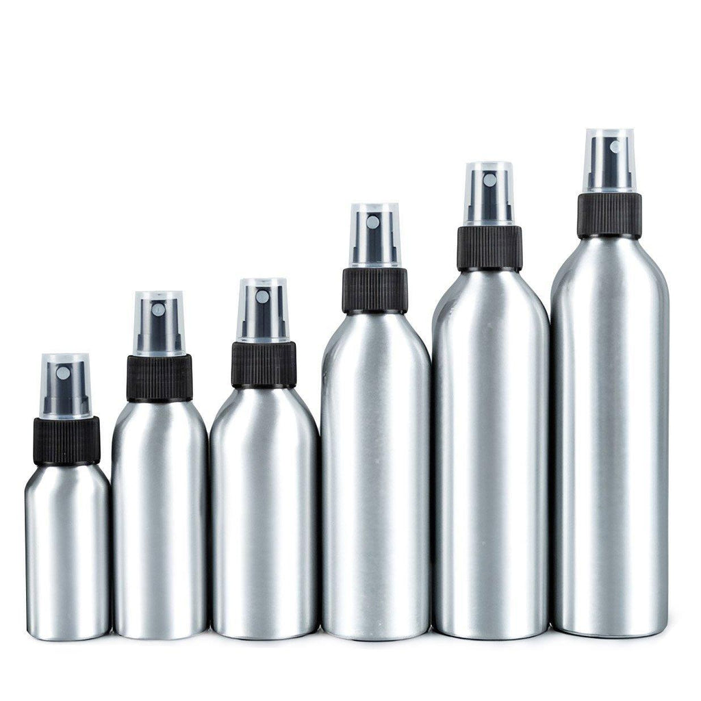 10pcs Travel Size Refillable Aluminum Spray Bottles Toner Cleaning Solution Mist - 10pcs-150ml