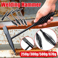 Welding Chipping Hammer Spring Handle Hold Heart Cleaning Harden DIY Metal Black - 250g