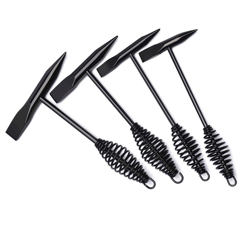 Welding Chipping Hammer Spring Handle Hold Heart Cleaning Harden DIY Metal Black - 500g