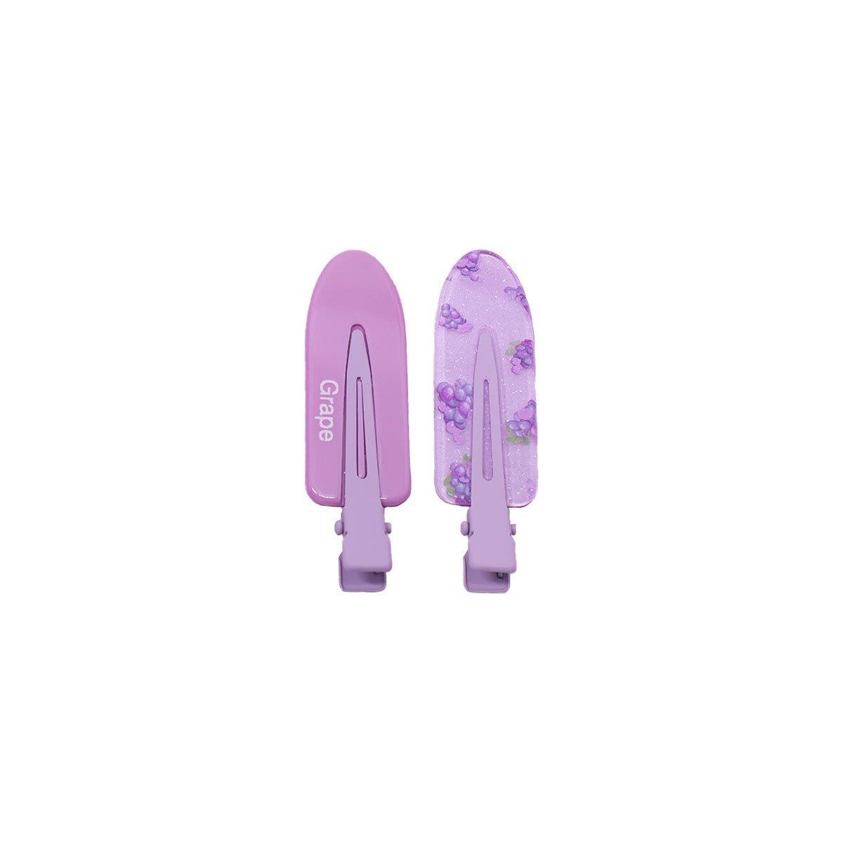 2PCS Juice Series Hair Clip Makeup Hair Accessories Colourful Hair Barrettes - Cherry