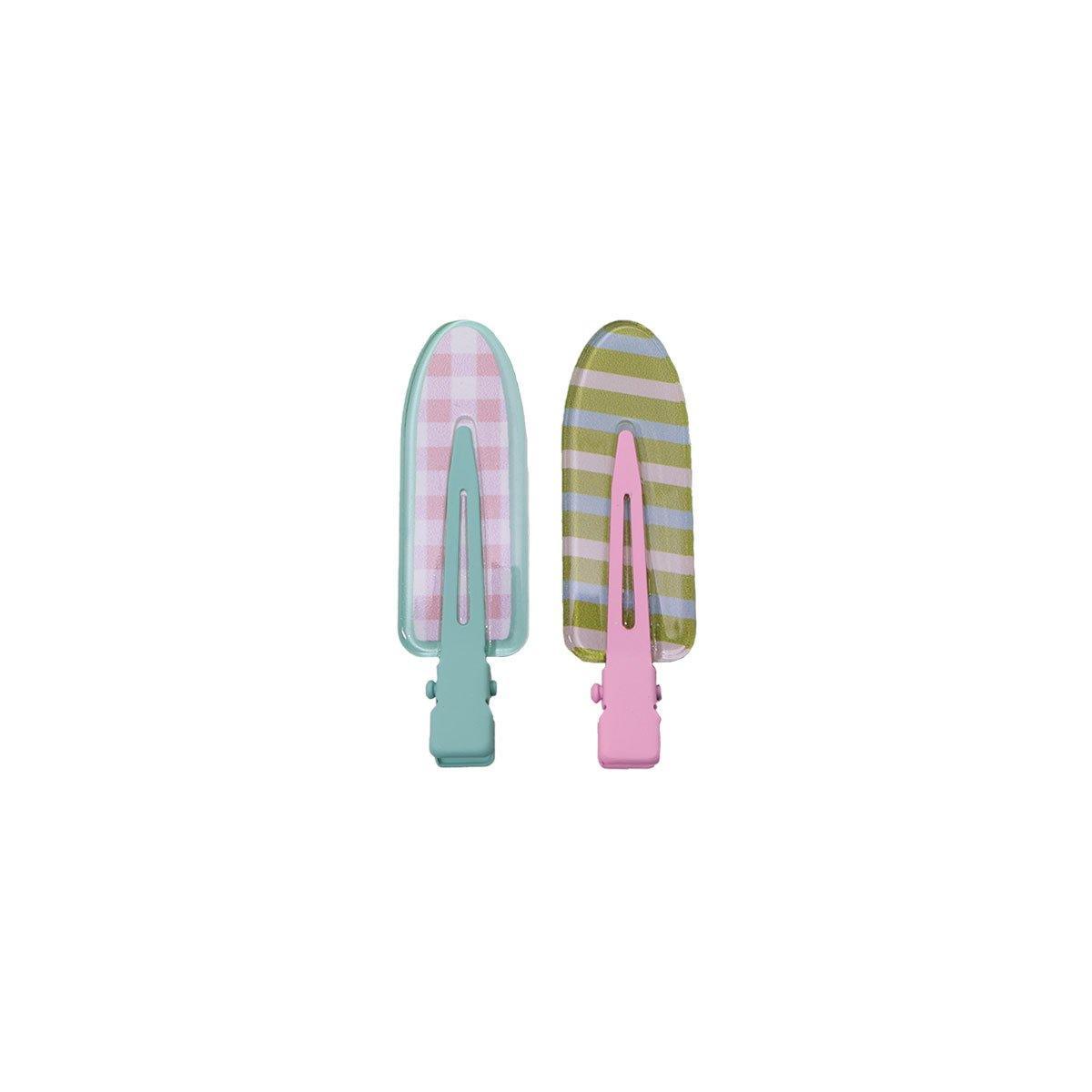 2PCS Juice Series Hair Clip Makeup Hair Accessories Colourful Hair Barrettes - Peach