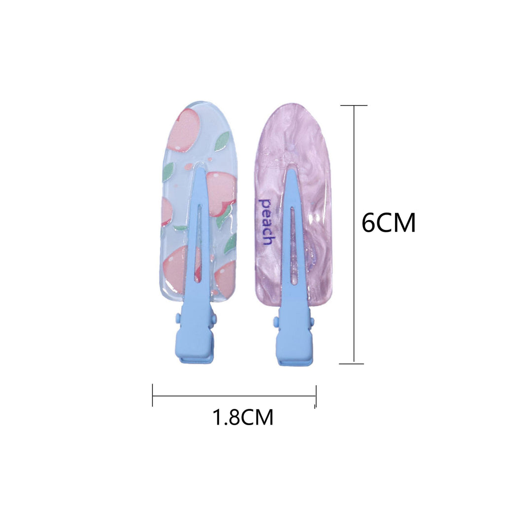 2PCS Juice Series Hair Clip Makeup Hair Accessories Colourful Hair Barrettes - Watermelon