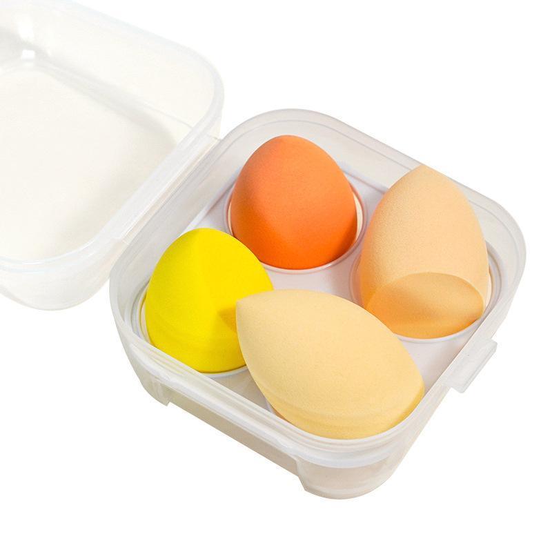 4PCS Value Makeup Foundation Blender Sponge Blending Puff Cosmetic Beauty Eggs - Pink