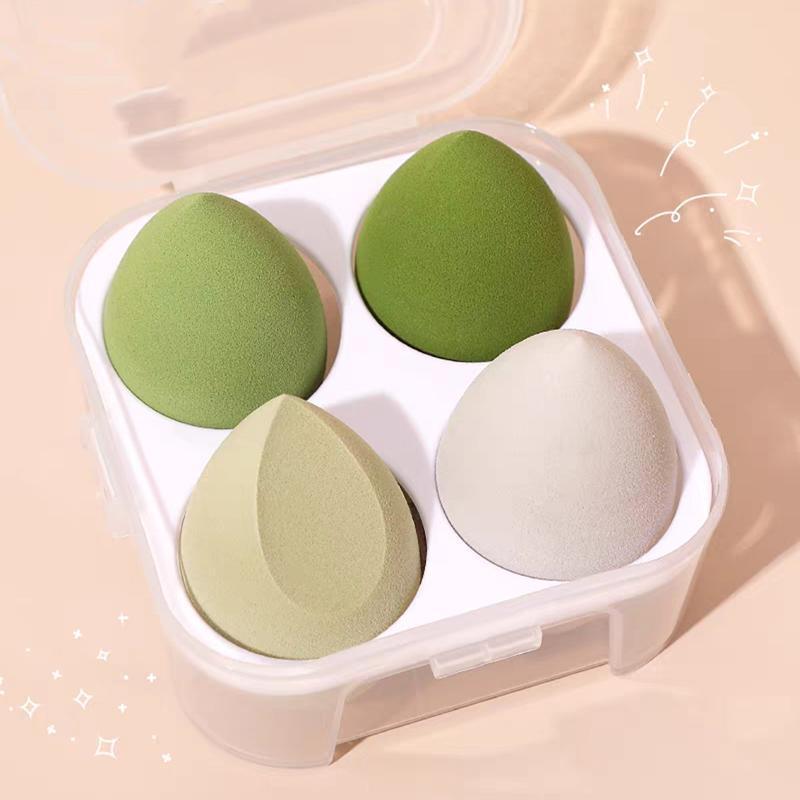 4PCS Value Makeup Foundation Blender Sponge Blending Puff Cosmetic Beauty Eggs - Purple