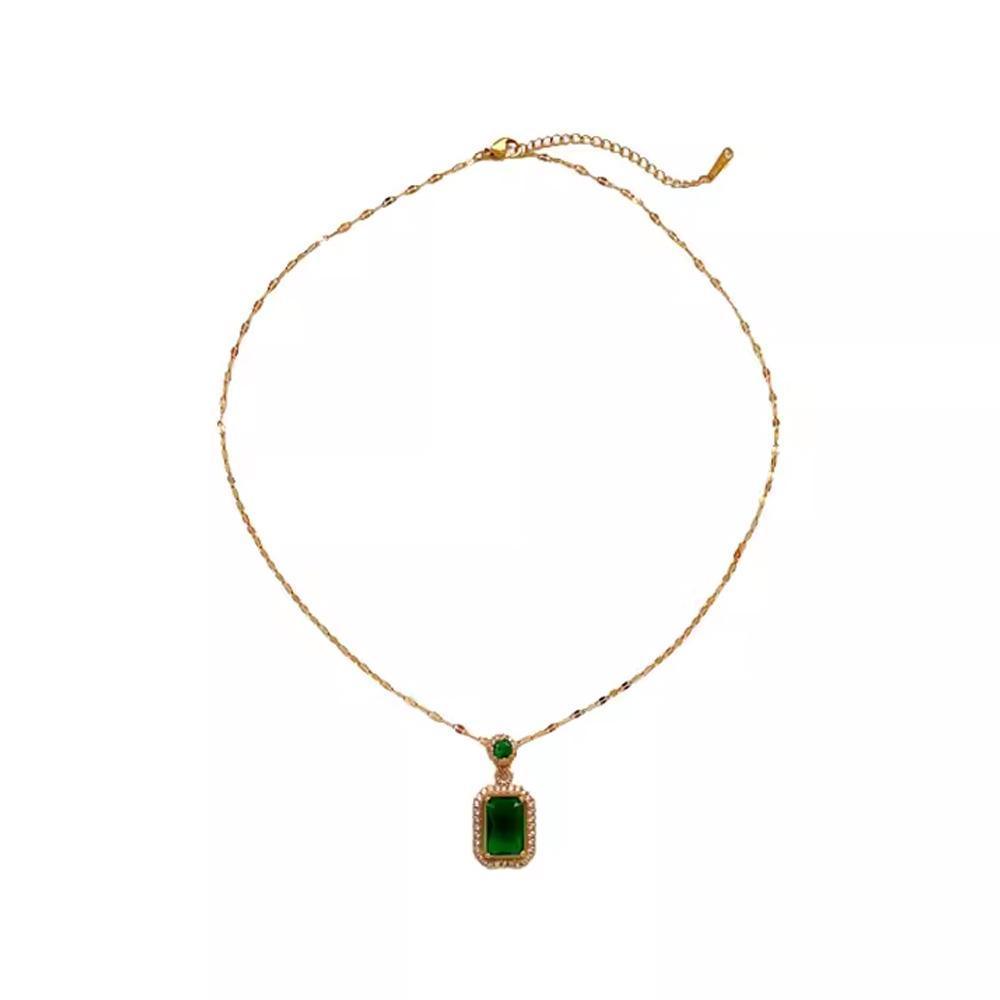 Vintage Paraiba Tourmaline Emerald Gemstone Earrings Ring Necklace Women Gift - Earring