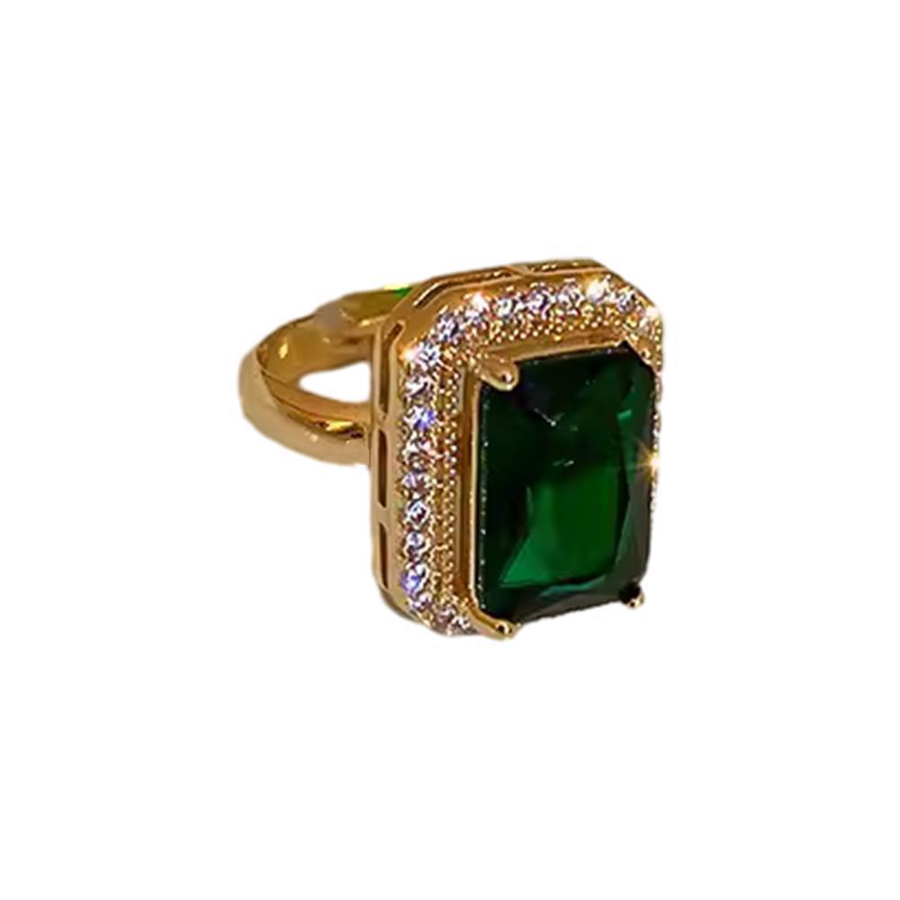 Vintage Paraiba Tourmaline Emerald Gemstone Earrings Ring Necklace Women Gift - Necklace