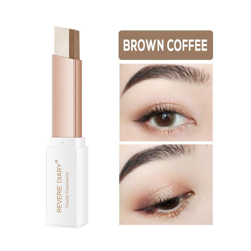 Glitter Double Colour Gradient Eyeshadow Stick Two Tone Eye Shadow Pen Cosmetics - 1