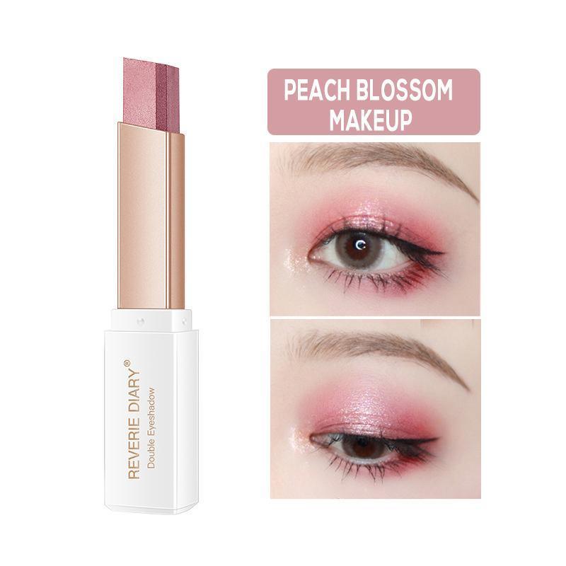 Glitter Double Colour Gradient Eyeshadow Stick Two Tone Eye Shadow Pen Cosmetics - 2