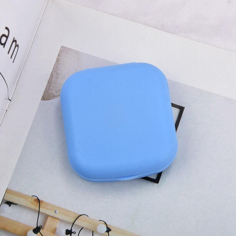 Pocket Plastic Mini Contact Lens Case Kit Outdoor Travel Holder Mirror Container - Pink