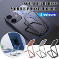 Portable Multifunctional Folding Metal Mobile Phone Holder Bracket Desktop Stand - Rose Gold